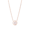 Color Blossom sun pendant, pink gold and white mother-of-pearl