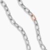 DY Madison&reg; Chain Necklace Sterling Silver with 18K Rose Gold, 8.5mm