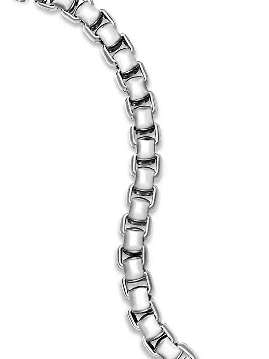 David Yurman  Box Chain Bracelet In Sterling Silver - 17CM