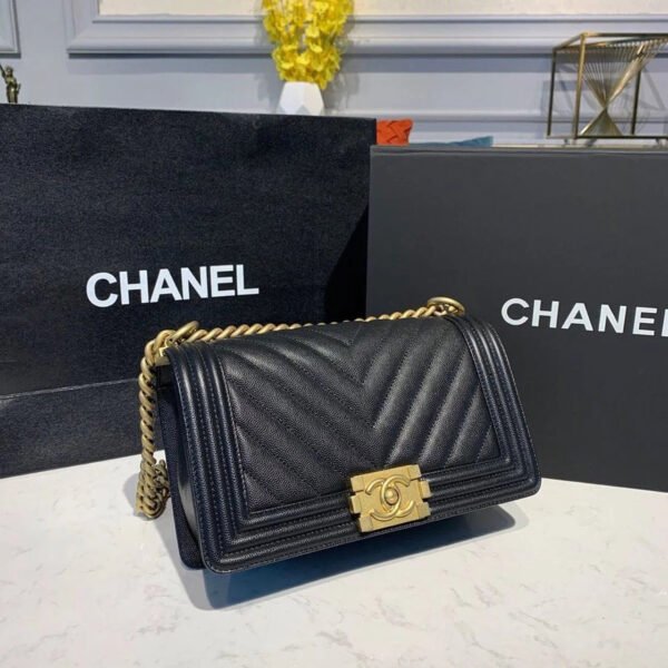 Chanel Boy HandBag Black For Women, Women&rsquo;s Bags, Shoulder And Crossbody Bags 9.8in/25cm A67086