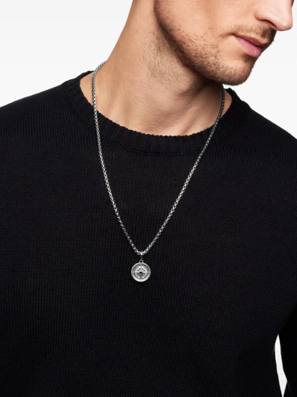 David Yurman sterling silver Maritime Compass diamond amulet