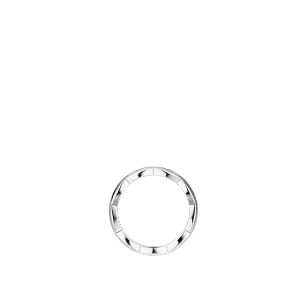 COCO CRUSH RING Quilted motif, small version, 18K white gold - 6