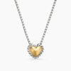 Cable Collectibles&reg; Cookie Classic Heart Necklace Sterling Silver with 18K Yellow Gold, 8.5mm