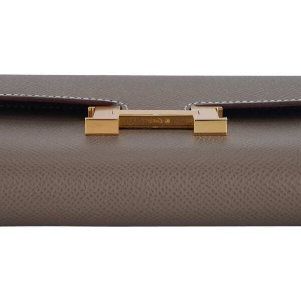 Constance Long To Go Wallet Etoupe Epsom with Gold Hardware