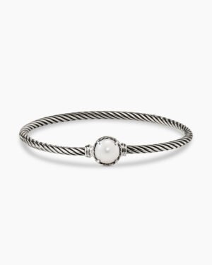 433F1772-2D1D-2016-E715-0A6FDBEAC3A9.jpg Petite Chatelaine Bracelet Sterling Silver with Pearl, 3mm - 17cm