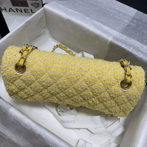 4372D351-C6ED-3675-0112-E4A7F9FB9271.jpg Chanel Class-Flap Bag In Yellow Tweed 1112