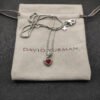 439F6210-5E30-8227-58EE-9B22B0DBFF9F.jpg Petite Cable Heart Pendant Necklace Sterling Silver with 14K Yellow Gold and Rhodolite Garnet