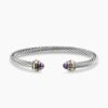 444A8BB9-8CA5-3887-899D-E9BD773D15BA.jpg Classic Cable Bracelet Sterling Silver with 14K Yellow Gold and Amethyst, 5mm