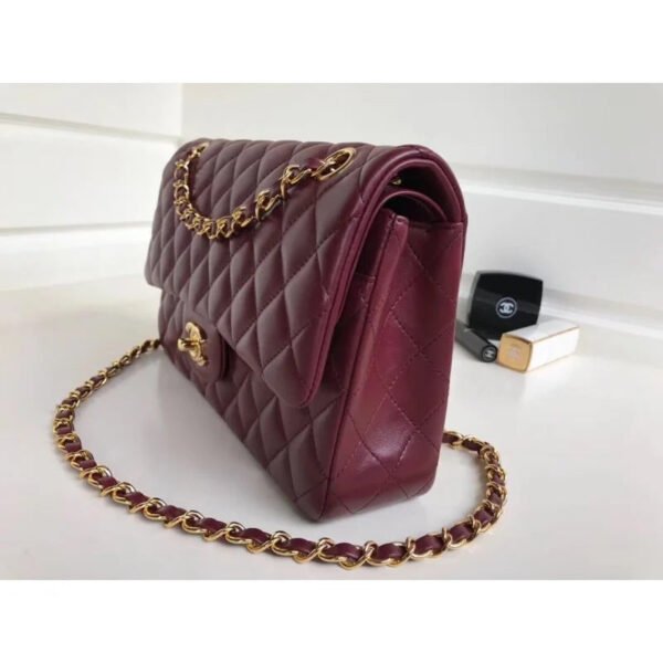 44A428DD-764F-2164-B484-7BADFE7D2A3C.jpg Chanel 1112 Burgundy Medium Size 2.55 Lambskin Leather Flap Bag
