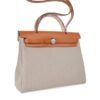 Herbag Zip 31 Bag Beton Toile Militaire / Natural Sable Leather Palladium New w/Box