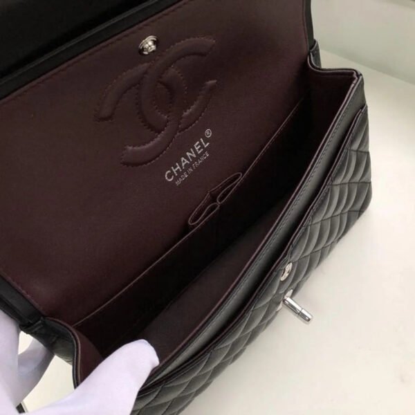 Chanel Classic HandBag Black For Women 9.9in/25.5cm A01112