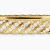 45363AC0-6BEE-44F4-67F7-9558A43C16D1.jpg Sculpted Cable Bangle Bracelet 18K Yellow Gold with Diamonds, 6.2mm