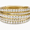 458978A7-E23E-5A3E-3AAC-CECC39B1CBAF.jpg Pavé Crossover Ring 18K Yellow Gold with Diamonds - 6