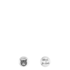 Blind For Love Sterling Silver Round Earrings