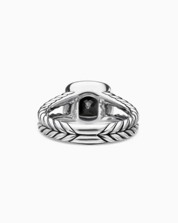 4637E224-6A2F-D79E-F57F-0E5A3A5347F4.jpg Petite Albion® Ring Sterling Silver with Black Onyx and Diamonds - 6