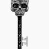 464204F3-0826-6635-6767-329ED9ACB87C.jpg Memento Mori Skull Key Amulet Sterling Silver with Black Diamonds,