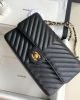 Chanel Classic Chevron Tweed Medium Flap Glod