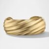 Cable Edge Cuff Bracelet in 18K Yellow Gold, 24mm