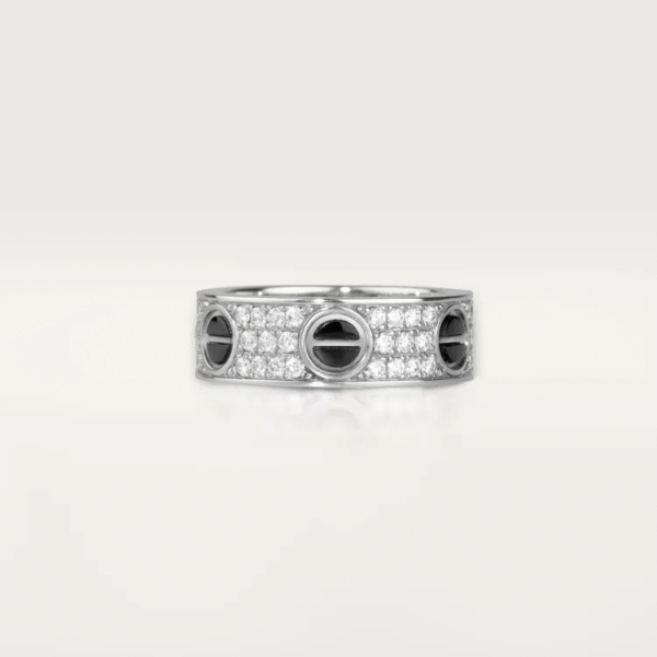 LOVE RING, DIAMOND-PAVED, CERAMIC