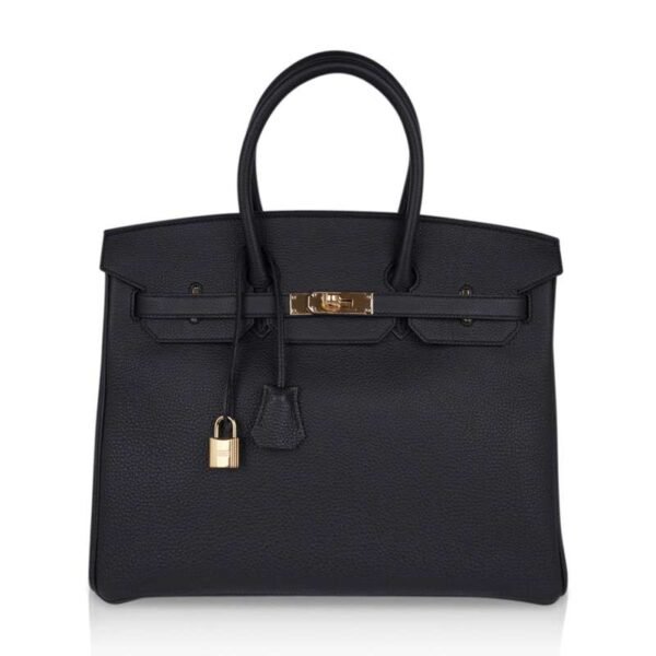 Limited Edition Birkin 35 Bag Plomb (Off Black) Togo Leather with Gold Hardware