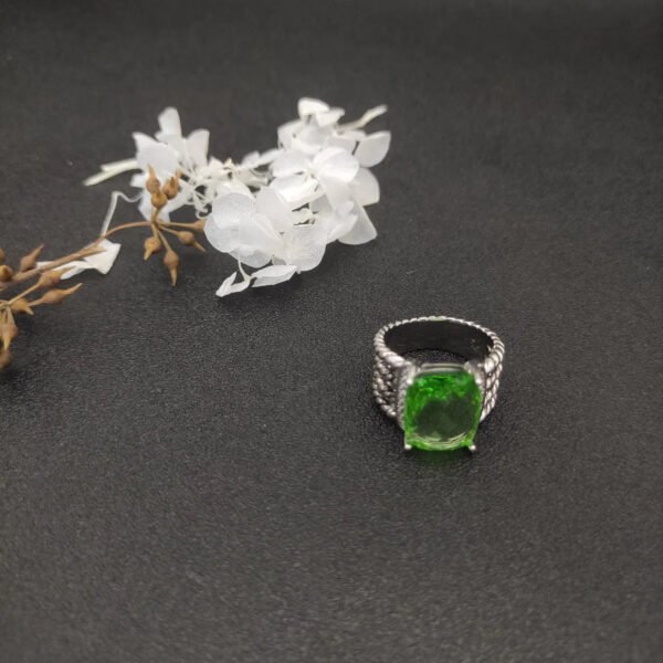 Petite Wheaton&reg; Ring Sterling Silver with Prasiolite and Diamonds