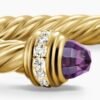 Classic Cablespira&reg; Bracelet 18K Yellow Gold with Amethyst and Diamonds, 5mm