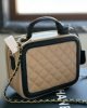 CHANEL Grained Calfskin CC Filigree Vanity Clutch With Chain