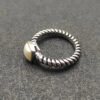 DY Mercer&reg;Stone Ring Sterling Silver with Pearl, 0.6cm - US 6