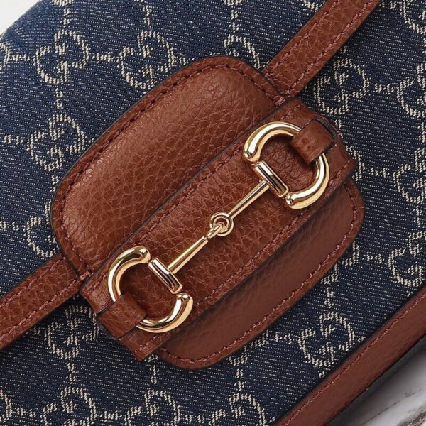 Gucci Horsebit 1955 Demin Mini Shoulder Bag