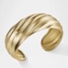 Cable Edge Cuff Bracelet in 18K Yellow Gold, 24mm