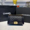 Chanel Boy Handbag Gold Toned Hardware Black For Women, Women&rsquo;s Bags, Shoulder And Crossbody Bags 9.8in/25cm A67086