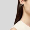 2022 Leather Heart CC Stud Earrings