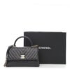 4BF286AF-3CF4-5F2D-DED3-49D51DE2DEFA.jpg Caviar Chevron Quilted Small Coco Handle Flap Dark Grey