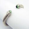 4C7624A5-8E80-DDD2-C91E-26C83F534779.jpg Classic Cable Bracelet Sterling Silver with Peridot Diamond Sterling 7 MM