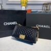 Chanel Boy Handbag Gold Toned Hardware Black For Women, Women&rsquo;s Bags, Shoulder And Crossbody Bags 9.8in/25cm A67086