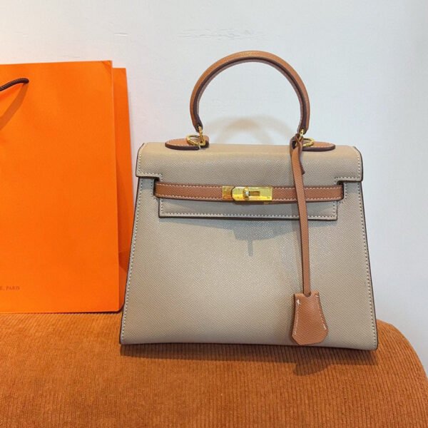 Kelly 25 Bag - White-coffee