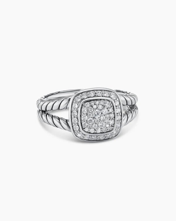 4E1469C8-5B15-821B-021A-5C1E74CDD98D.jpg Petite Albion® Ring Sterling Silver with Pave Diamonds, 7mm