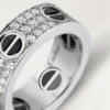 LOVE RING, DIAMOND-PAVED, CERAMIC