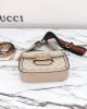 Gucci Horsebit 1955 Canvas Mini Shoulder Bag White Beige