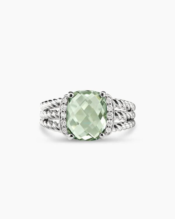 50DA3CDB-326E-EE3D-66FB-F9369BC47B53.jpg Petite Wheaton® Sterling Silver with Prasiolite and Diamonds, 10mm