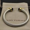 7mm Cable Bracelet with Black Onyx & Diamond Accents ??Gold Cap