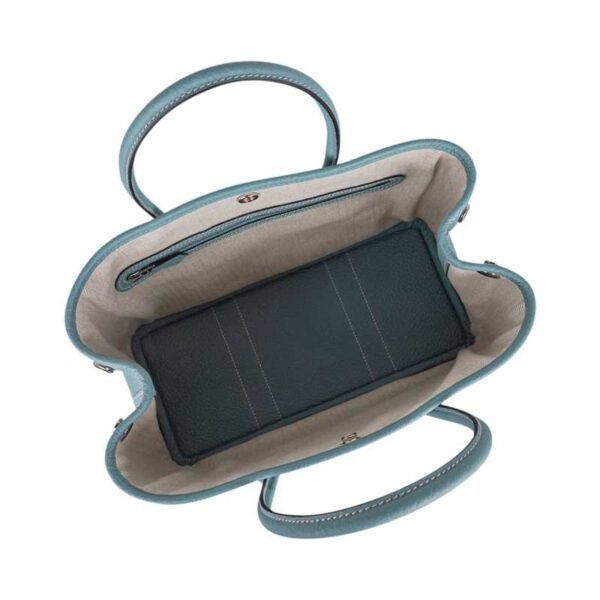 Bag Garden Party 30 Bag Ciel / Vache Country Leather Palladium New w/Box