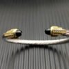 5mm Cable Bracelet with Black Onyx & Diamond Accents
