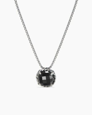 Petite Chatelaine&reg; Necklace Sterling Silver with Black Onyx, 10mm