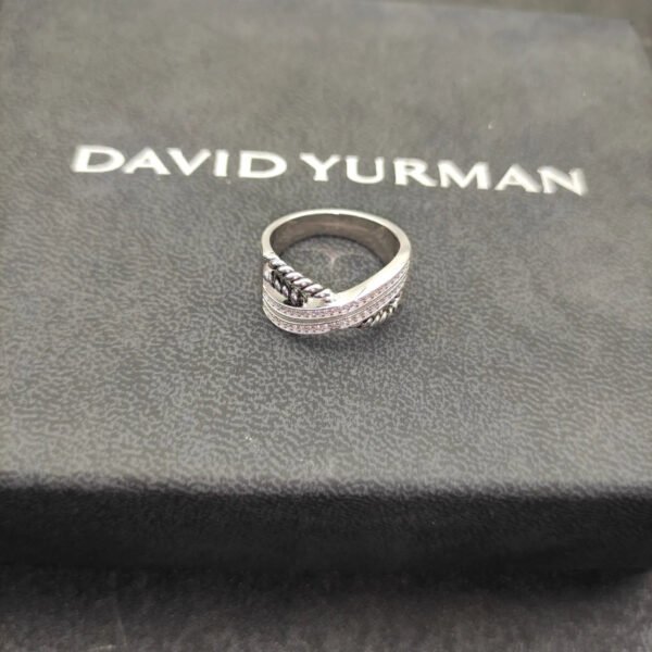 David Yurman Diamond Crossover Ring - US 6