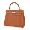 Kelly 25 Retourne Bag Coveted Gold Togo Gold Hardware