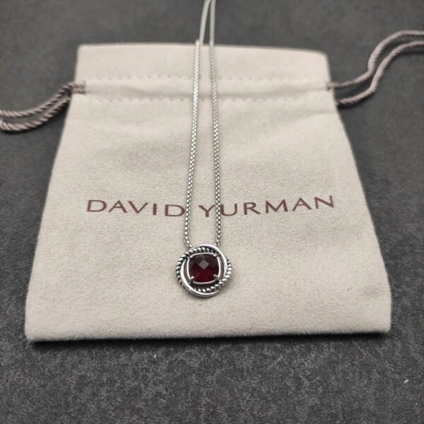 Petite Chatelaine&reg; Necklace Sterling Silver with Rhodolite, 10mm