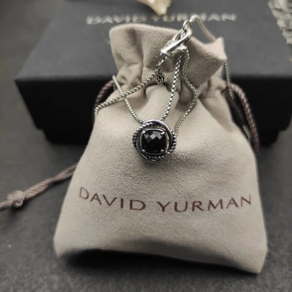 Petite Chatelaine&reg; Necklace Sterling Silver with Black Onyx, 10mm