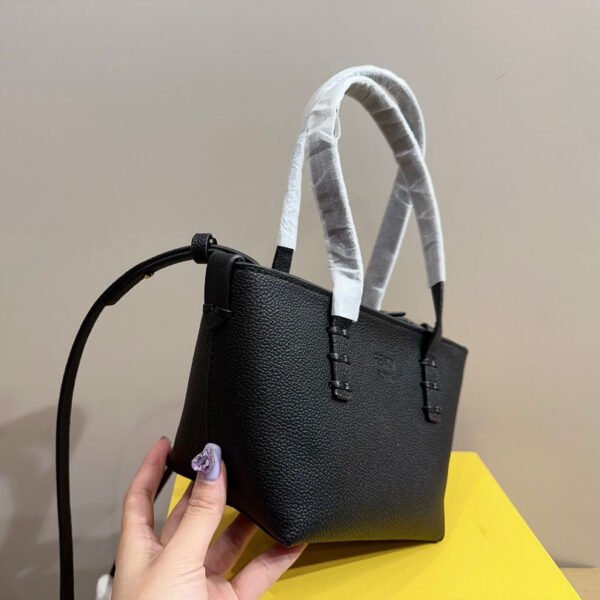 Fendi Leather Roll Mini Bag - Black