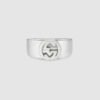 INTERLOCKING G RING IN SILVER